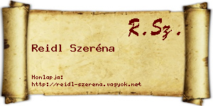 Reidl Szeréna névjegykártya